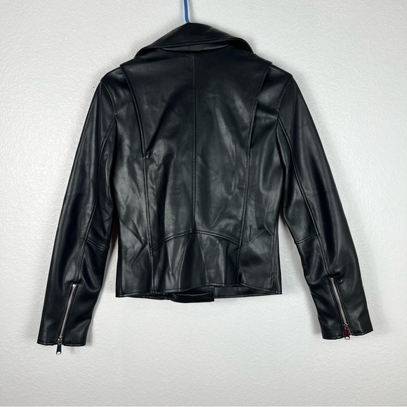 Mango faux leather biker jacket size S - Picture 6 of 9